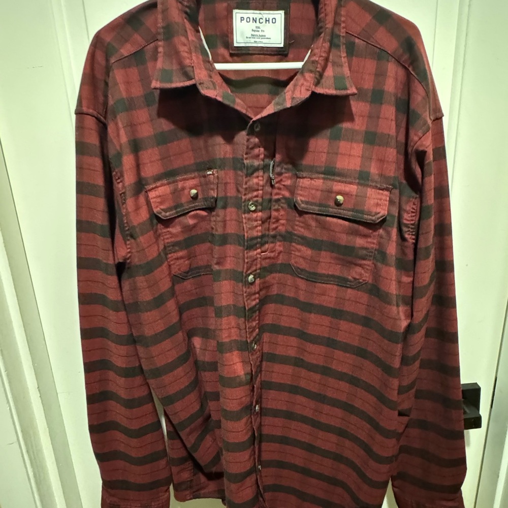 Poncho Outdoors Red Flannel Shirt